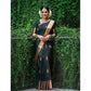 Embellished Women's Litchi silk Printed Saree With Unstitched Blouse