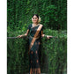 Embellished Women's Litchi silk Printed Saree With Unstitched Blouse