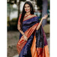 Astonishing Women's Litchi silk Printed Saree With Unstitched Blouse