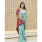 Astonishing Women's Litchi silk Printed Saree With Unstitched Blouse