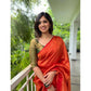 Astonishing Women's Litchi silk Printed Saree With Unstitched Blouse