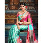 Astonishing Women's Litchi silk Printed Saree With Unstitched Blouse
