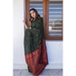 Awesome Women's Litchi silk Printed Saree With Unstitched Blouse