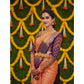 Astonishing Women's Litchi silk Printed Saree With Unstitched Blouse