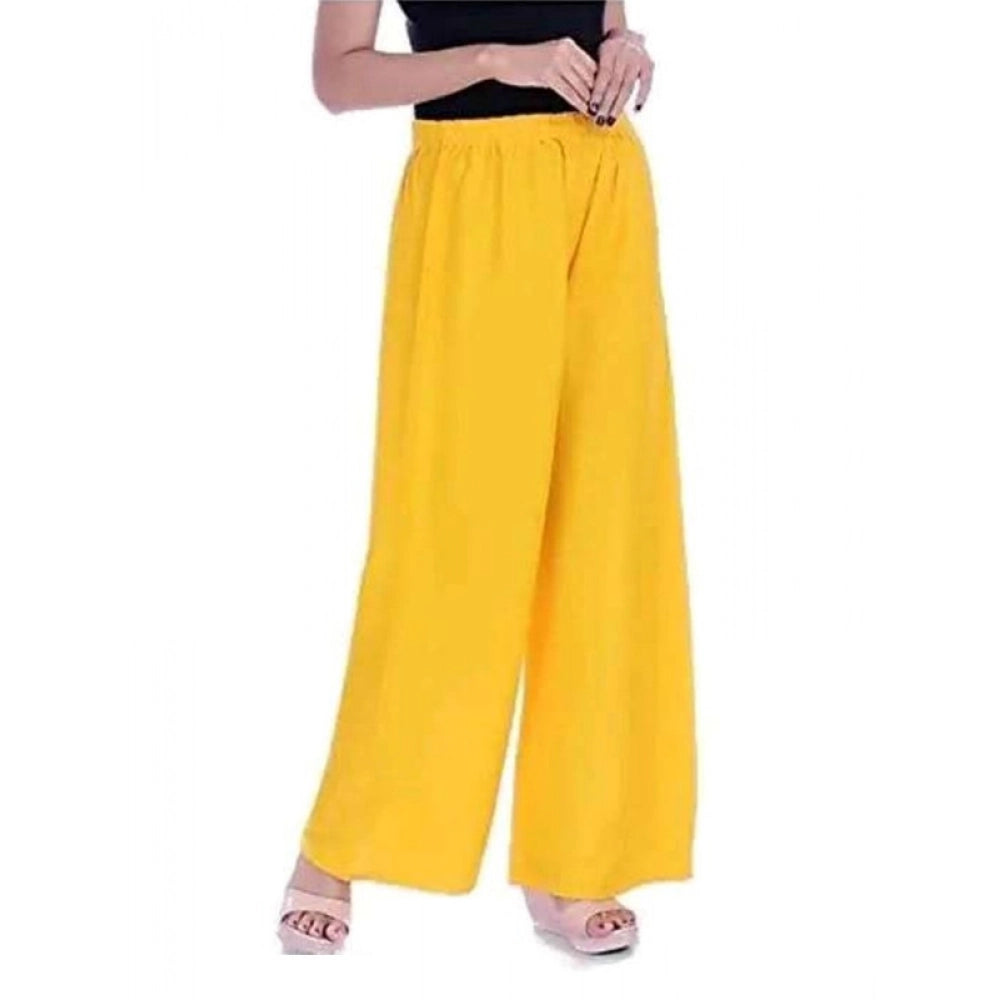 Versatile Women's Casual Rayon Solid Ankle Length Palazzo