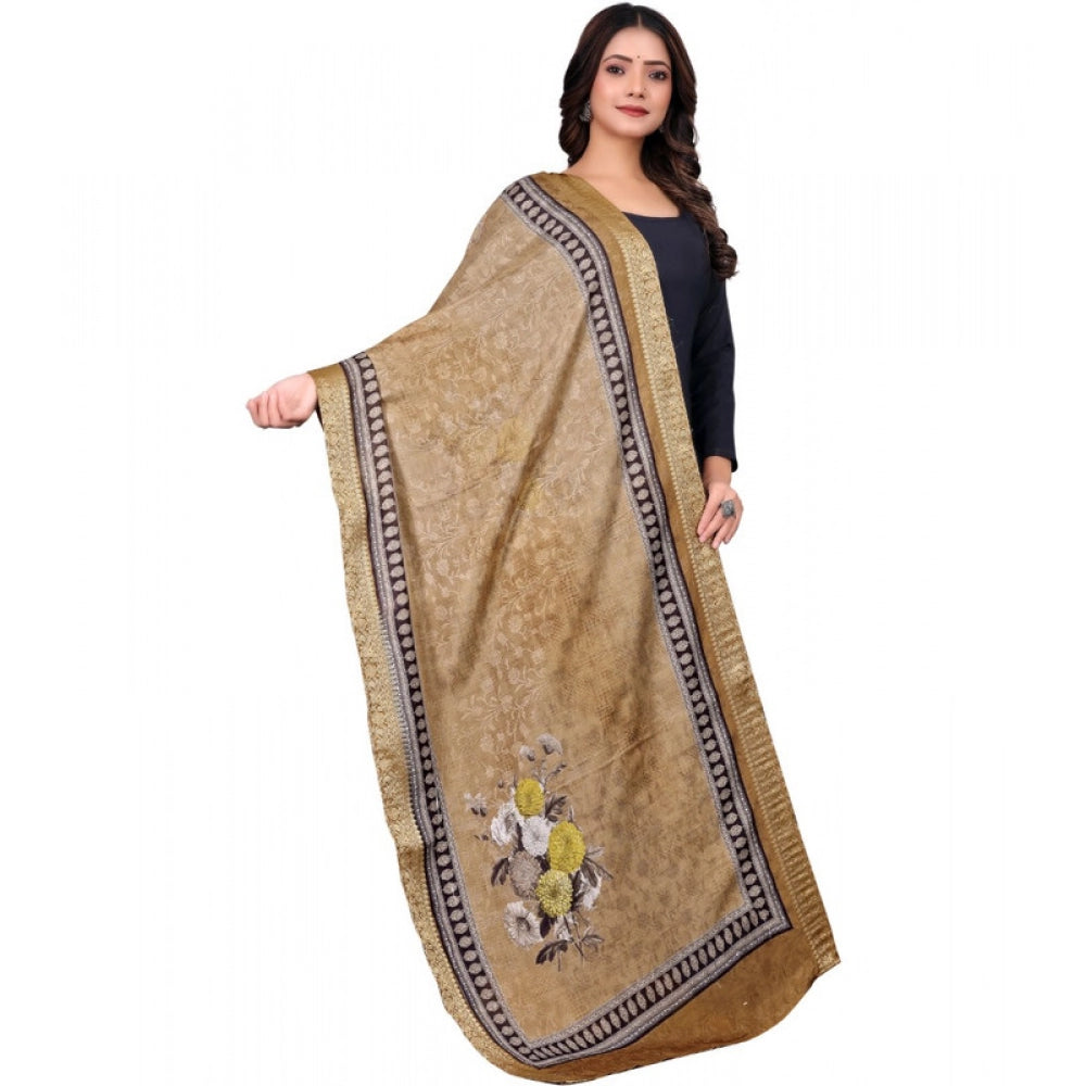 Contemporary Women's Chanderi Silk Printed Dupatta