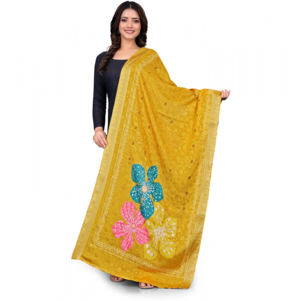 Contemporary Women's Chanderi Silk Printed Dupatta