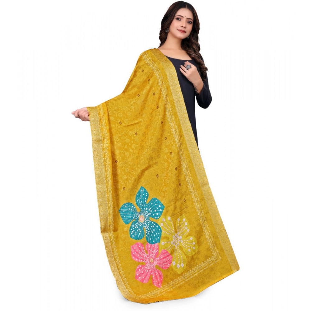 Contemporary Women's Chanderi Silk Printed Dupatta