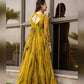 Attractive Sibori Georgette Gown with Belt