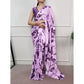 Beautiful Satin Silk Saree with Blouse Piece