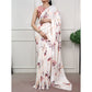 Beautiful Satin Silk Saree with Blouse Piece
