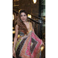 Heavy Marsh Mellow Georgette Saree with Mosaic Digital Print and Mirror Work