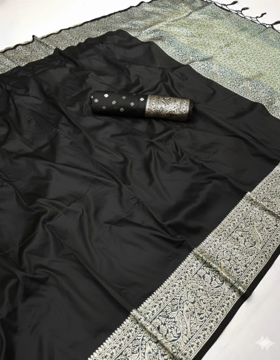 Pure Soft Banarasi Silk Galla Pallu Saree