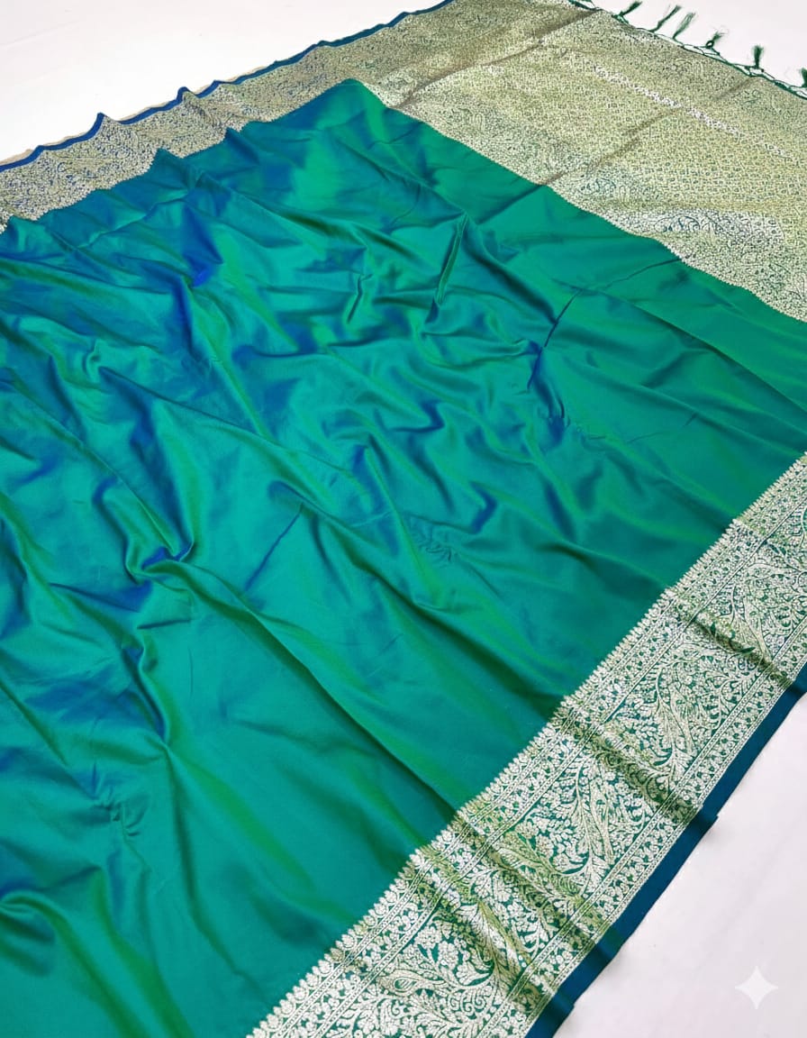 Pure Soft Banarasi Silk Galla Pallu Saree