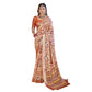 Gracious Women's Printed Cotton Linen Saree With Blouse Piece