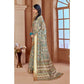 Gracious Women's Printed Cotton Linen Saree With Blouse Piece