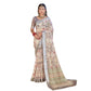 Gracious Women's Printed Cotton Linen Saree With Blouse Piece