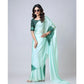 Elegant Kaftan Style Soft Crepe Silk Printed Ready To Wear Saree With Blouse Piece