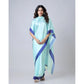 Elegant Kaftan Style Soft Crepe Silk Printed Ready To Wear Saree With Blouse Piece