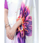 Elegant Kaftan Style Soft Crepe Silk Printed Ready To Wear Saree With Blouse Piece