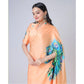 Elegant Kaftan Style Soft Crepe Silk Printed Ready To Wear Saree With Blouse Piece