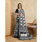 Glorious Women's Silk Blend Printed Saree With Blouse Piece