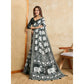 Glorious Women's Silk Blend Printed Saree With Blouse Piece