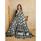Glorious Women's Silk Blend Printed Saree With Blouse Piece