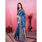 Sophisticated Women's Banarasi Silk Printed Saree With Blouse Piece
