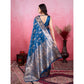 Sophisticated Women's Banarasi Silk Printed Saree With Blouse Piece