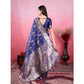 Sophisticated Women's Banarasi Silk Printed Saree With Blouse Piece