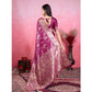 Sophisticated Women's Banarasi Silk Printed Saree With Blouse Piece