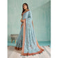 Tremendous Women's Silk Blend Printed Saree With Blouse Piece
