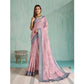 Tremendous Women's Silk Blend Printed Saree With Blouse Piece