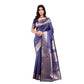 Sophisticated Women's Banarasi Silk Printed Saree With Blouse Piece