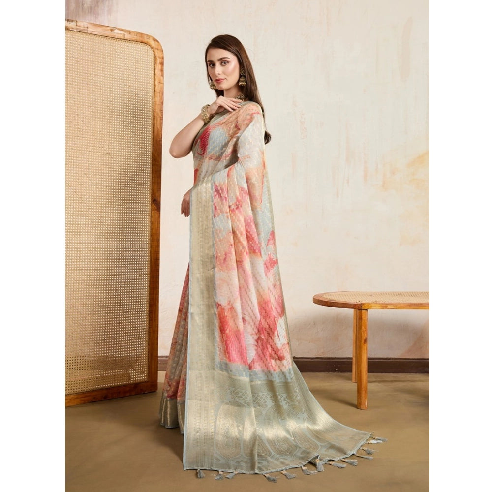 Appealing Women's Viscose Printed Saree With Blouse Piece