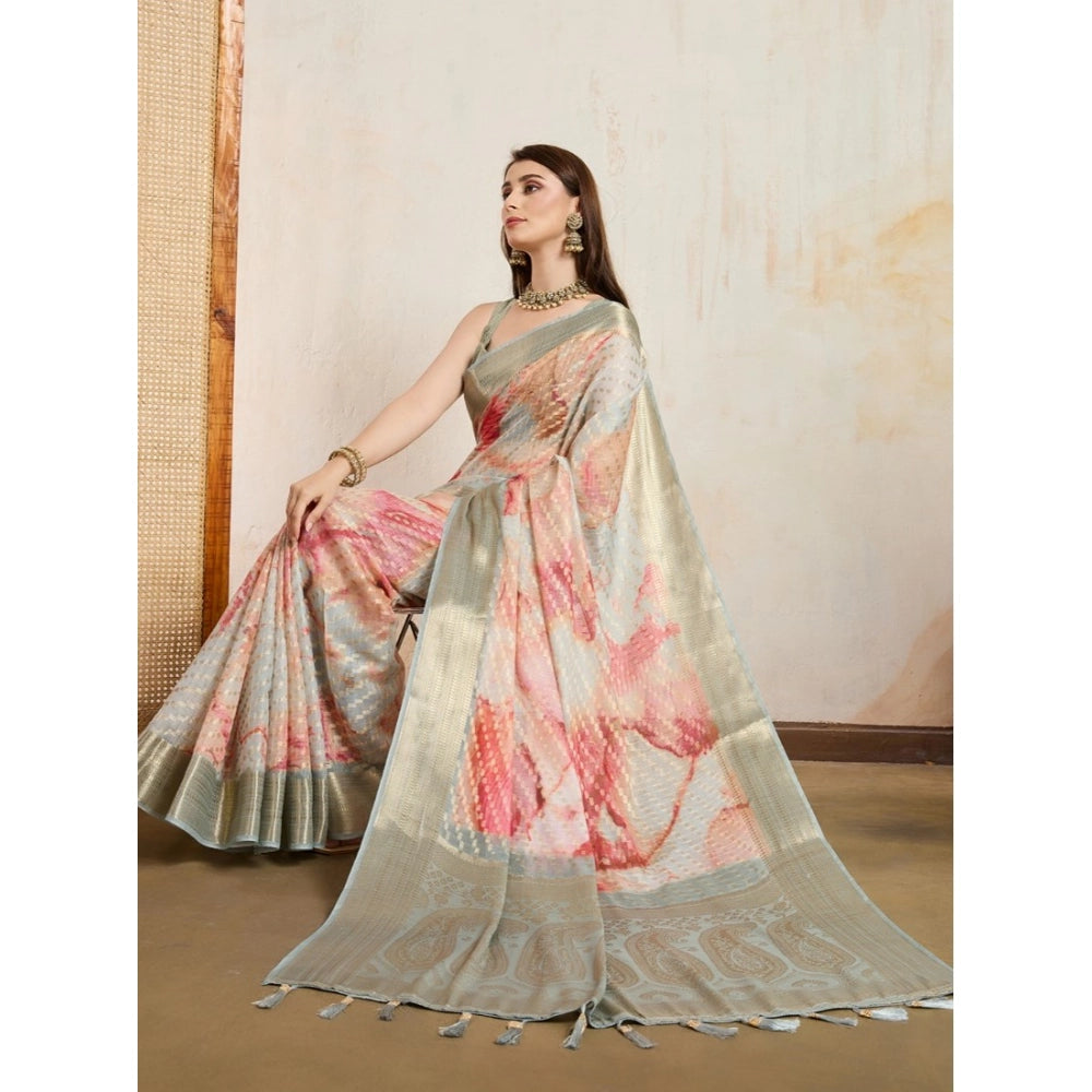 Appealing Women's Viscose Printed Saree With Blouse Piece