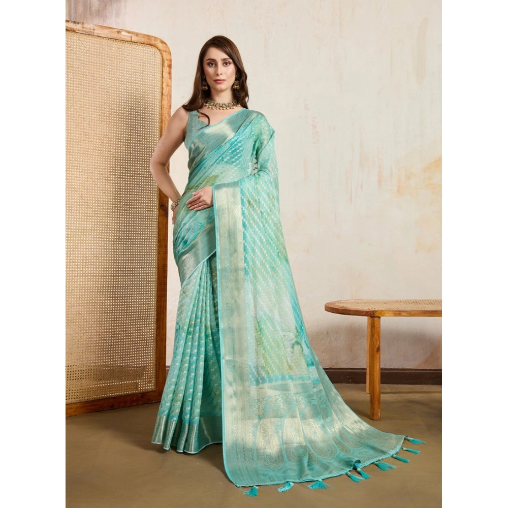 Appealing Women's Viscose Printed Saree With Blouse Piece