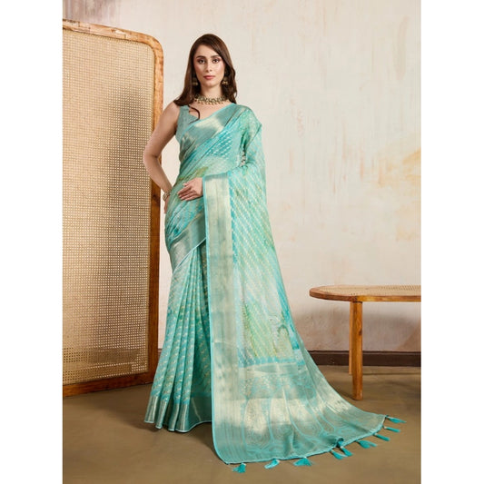 Appealing Women's Viscose Printed Saree With Blouse Piece