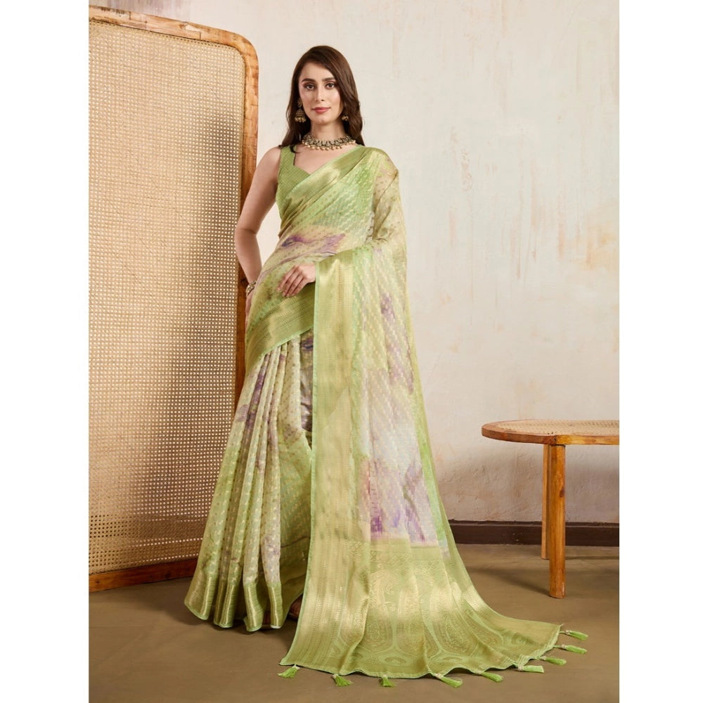 Appealing Women's Viscose Printed Saree With Blouse Piece