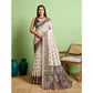 Dashing Women's Silk Blend Printed Saree With Blouse Piece