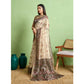 Dashing Women's Silk Blend Printed Saree With Blouse Piece