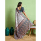 Dashing Women's Silk Blend Printed Saree With Blouse Piece