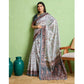 Dashing Women's Silk Blend Printed Saree With Blouse Piece