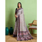 Dashing Women's Silk Blend Printed Saree With Blouse Piece