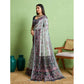 Dashing Women's Silk Blend Printed Saree With Blouse Piece