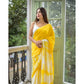 Fabulous Women's Linen Printed Saree With Blouse Piece