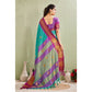 Glamorous Women's Silk Blended Jaquard Woven Saree With Blouse Piece