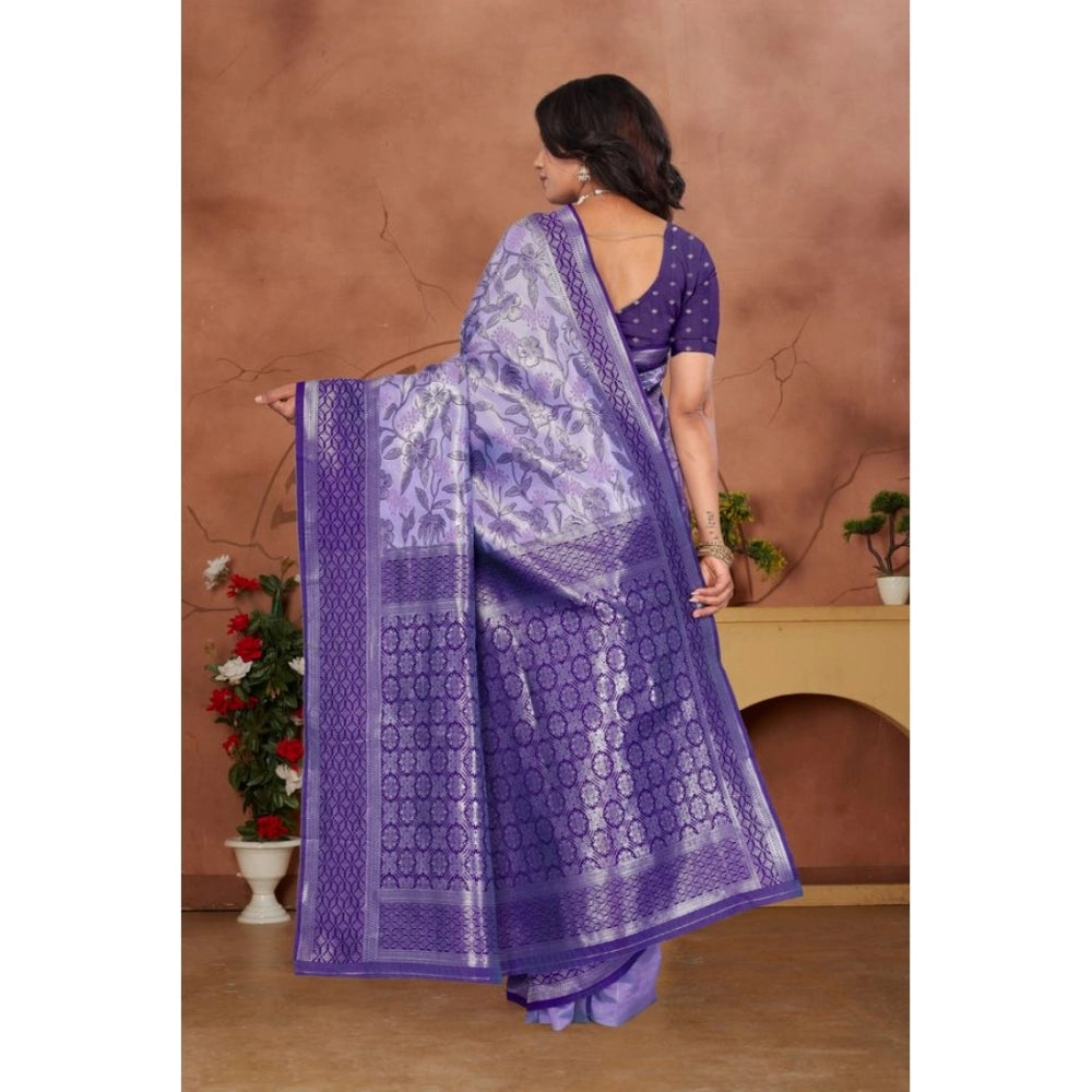 Jaunty Women's Banarasi Silk Jaquard Woven Saree With Blouse Piece