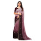 Luxurious Women's Chiffon Embroidred Saree With Blouse Piece